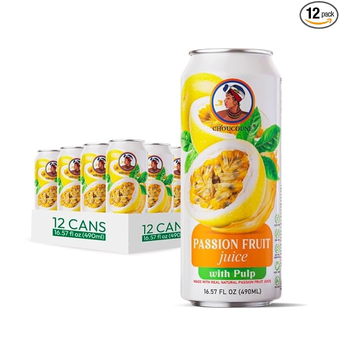 Choucoune Passion Fruit Juice 16.57oz (Pack of 12)