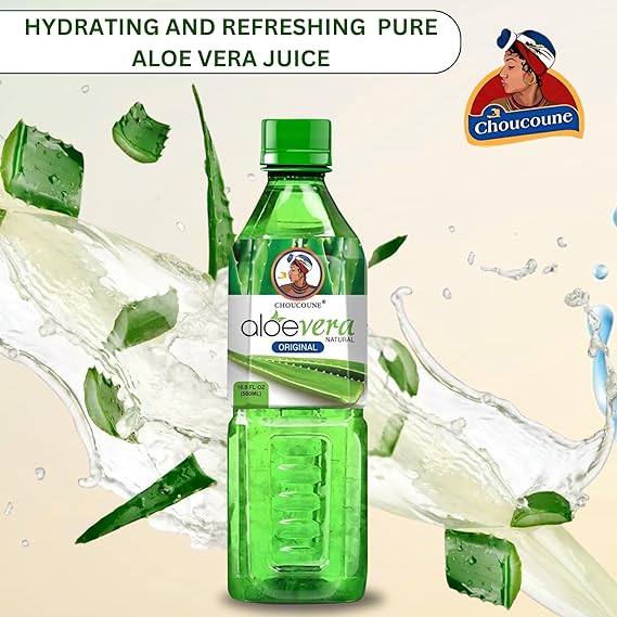 Choucoune Pure Aloe Vera Juice -  16.9oz - (Pack of 12)