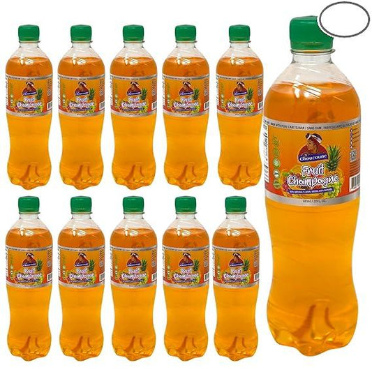 Choucoune Kola Fruit Champagne Flavor Soda - 20oz – (Pack of 12)