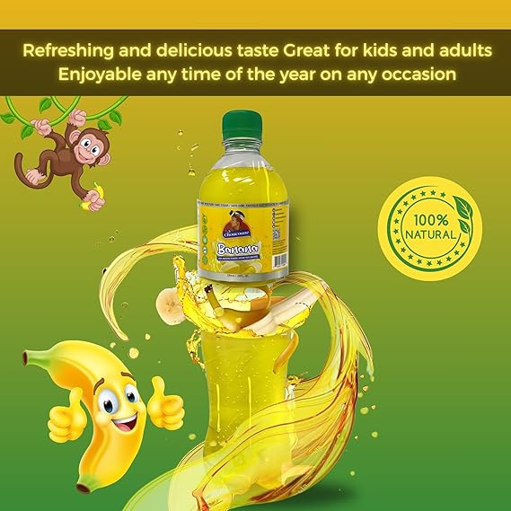 Choucoune Kola Banana Flavor Soda –20oz – (Pack of 12)