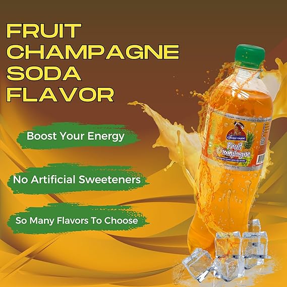 Choucoune Kola Fruit Champagne Flavor Soda - 20oz – (Pack of 12)