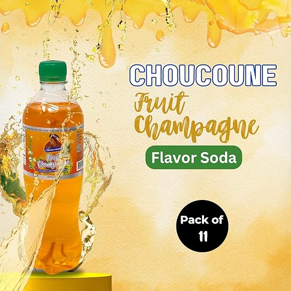 Choucoune Kola Fruit Champagne Flavor Soda - 20oz – (Pack of 12)