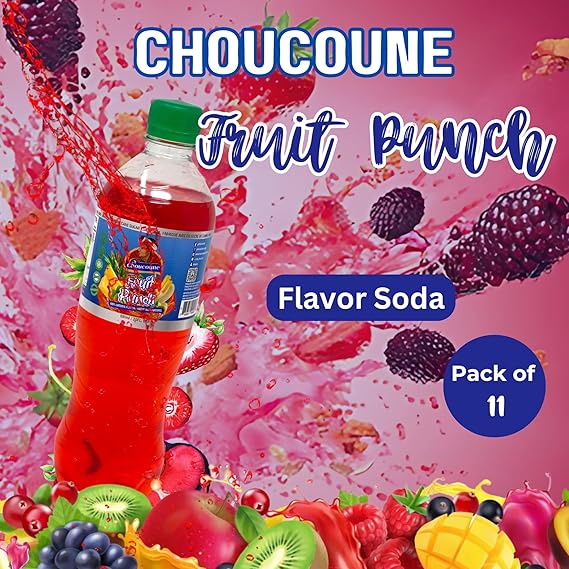 Choucoune Kola – Fruit Punch Soda - 20oz – 12 Pack