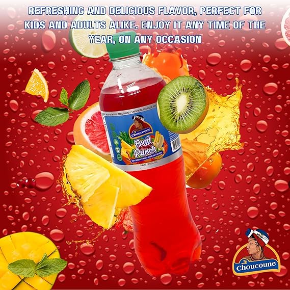 Choucoune Kola – Fruit Punch Soda - 20oz – 12 Pack